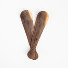 Petermans boards 11.5" Black Walnut Salad Tossers on a white background at Addison West