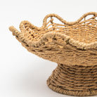 Close up of Cleo Scalloped Fruit Basket on a white background at Addison West