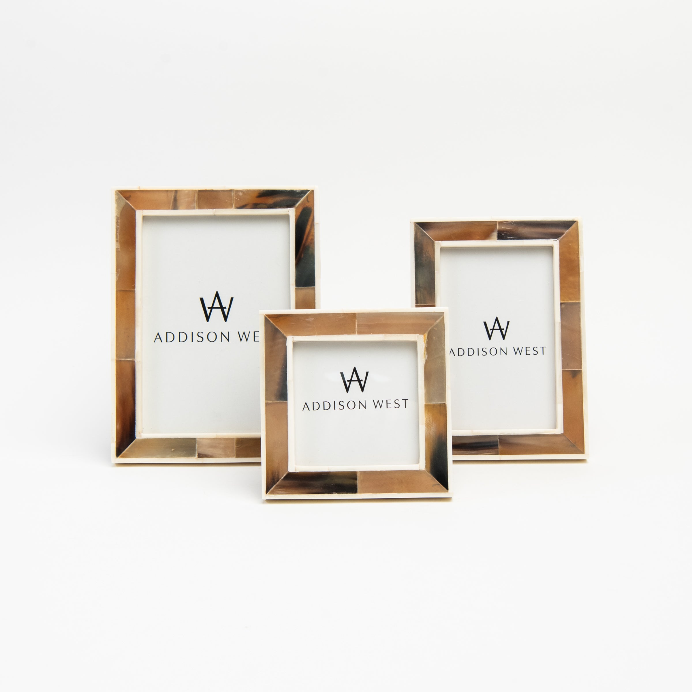 Savoy Horn & Bone Picture Frame on a white background at Addison West