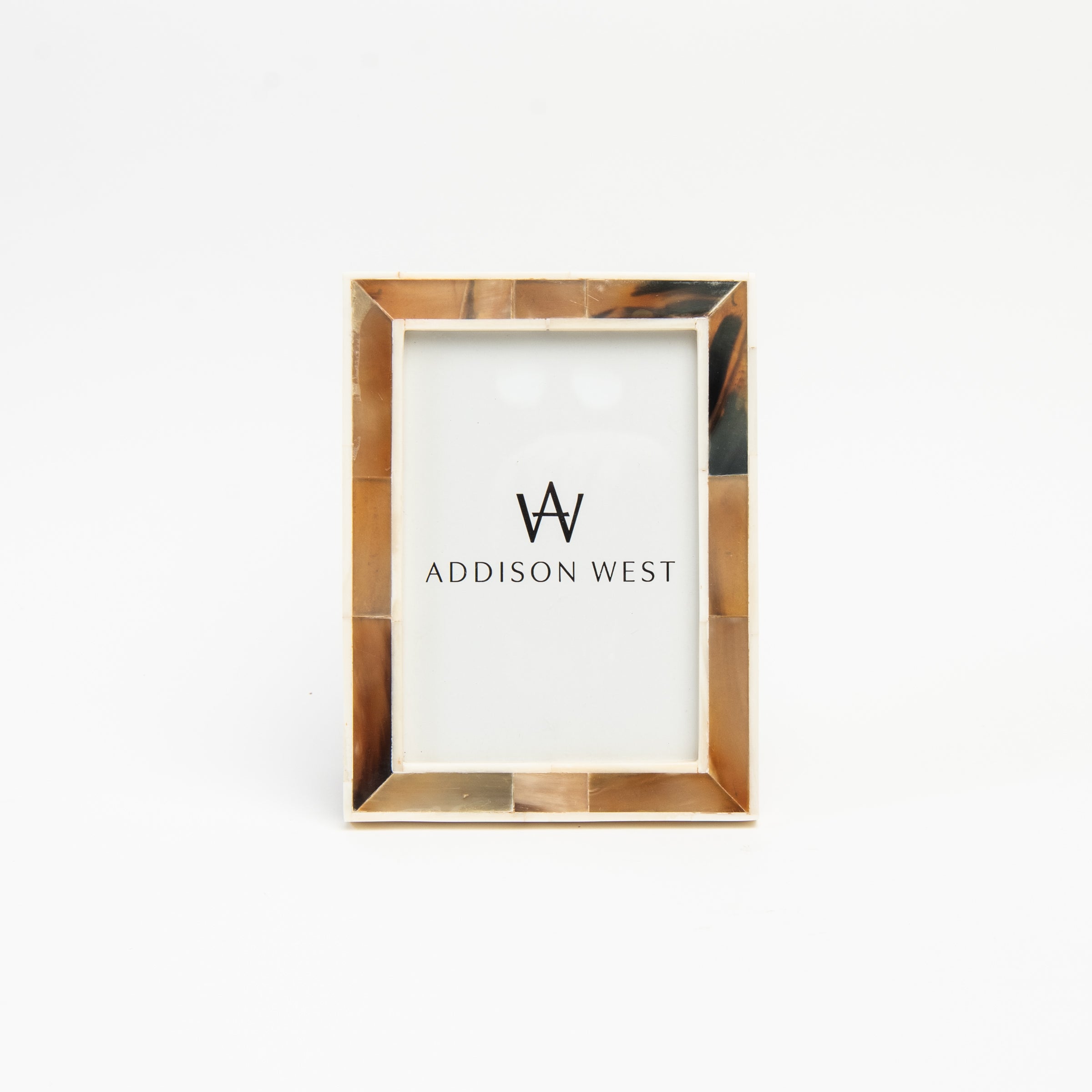 5x7 Savoy Horn & Bone Picture Frame on a white background at Addison West