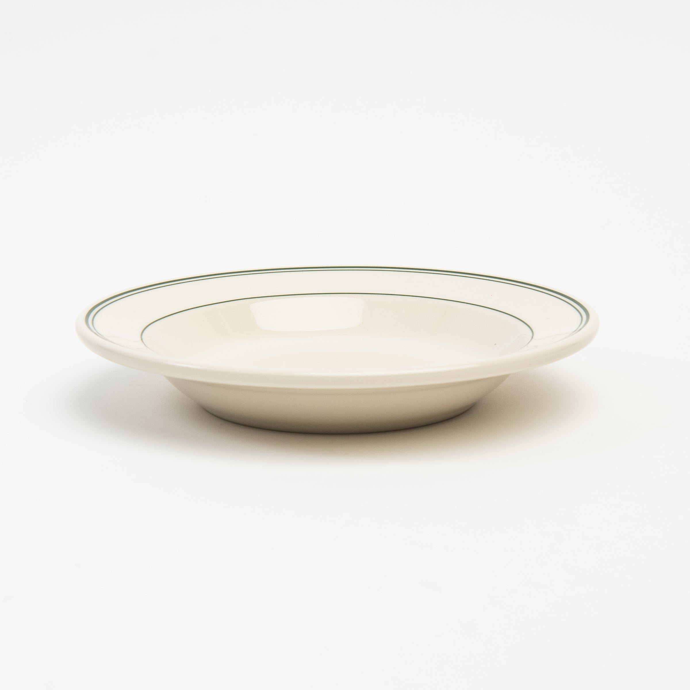 Fish's Eddy Greenband Soup Bowl on a white background at Addison West