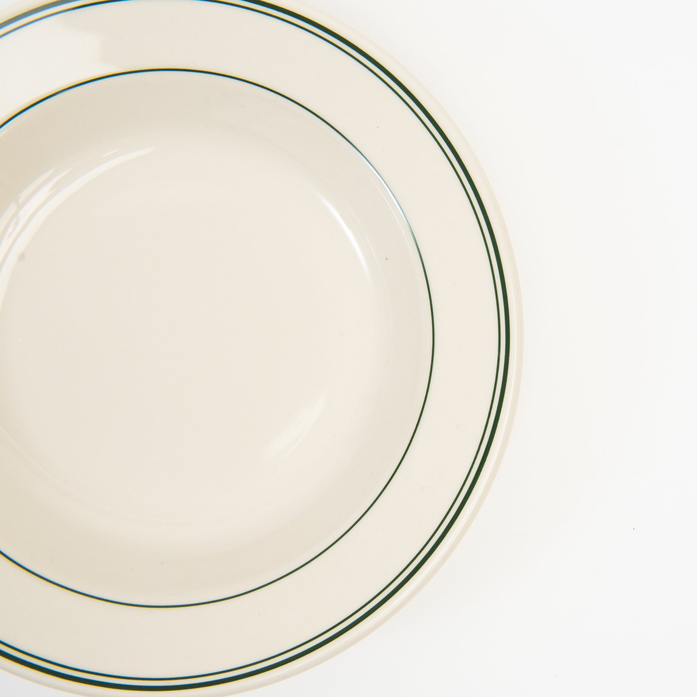 Fish's Eddy Greenband Soup Bowl on a white background at Addison West