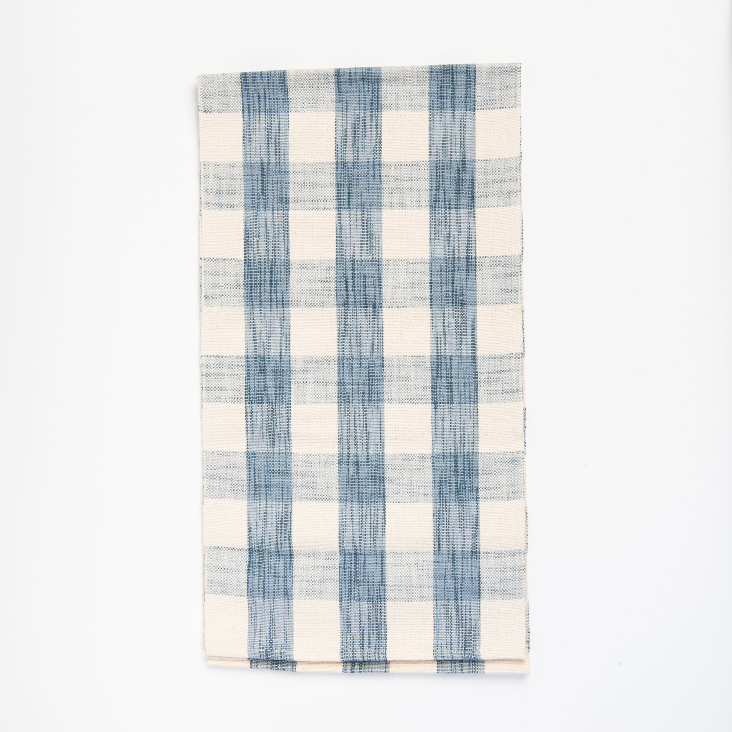 Grace Gingham Table Runner in Light Blue on a white background at Addison West