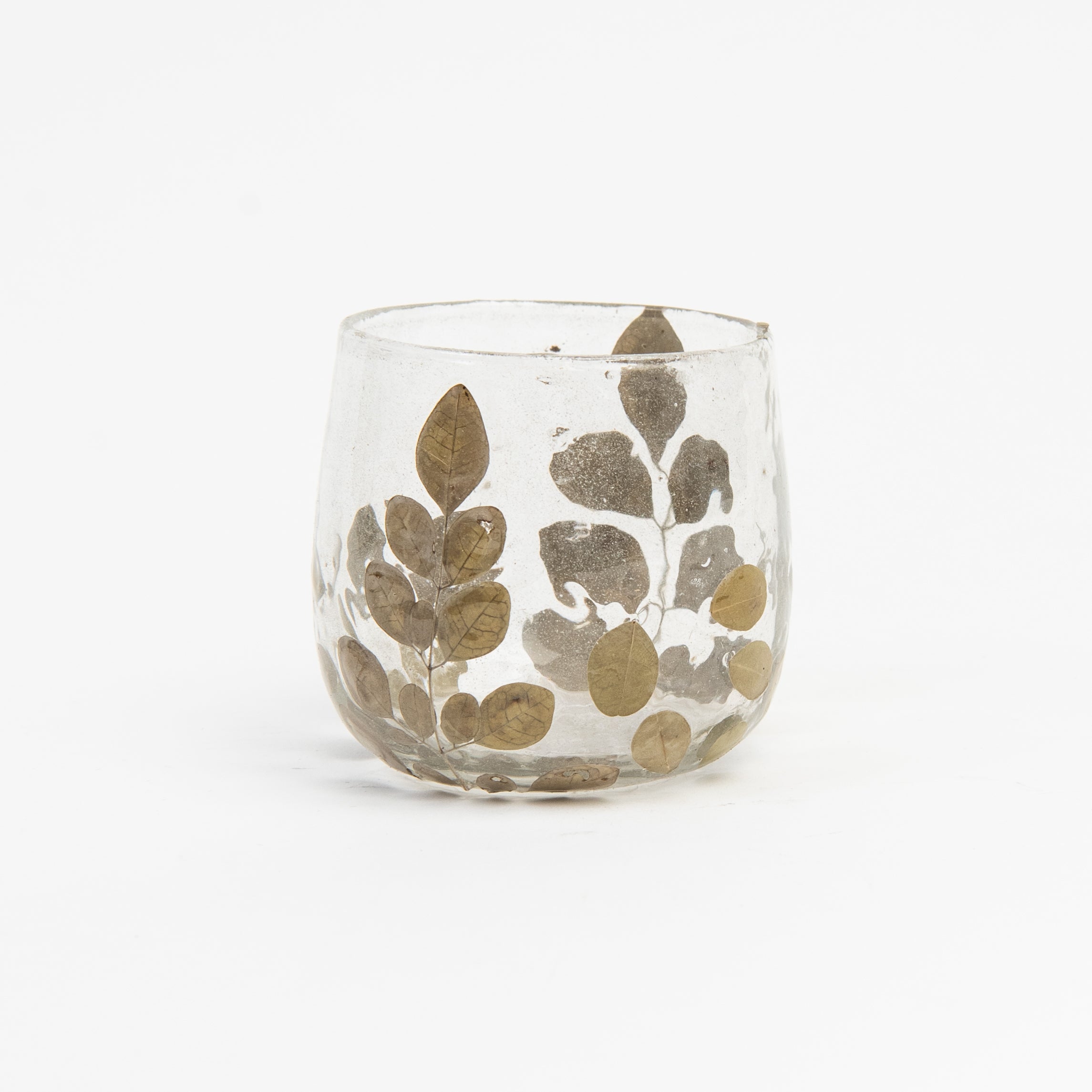 Vine Leaf Votive on a white background at Addison West