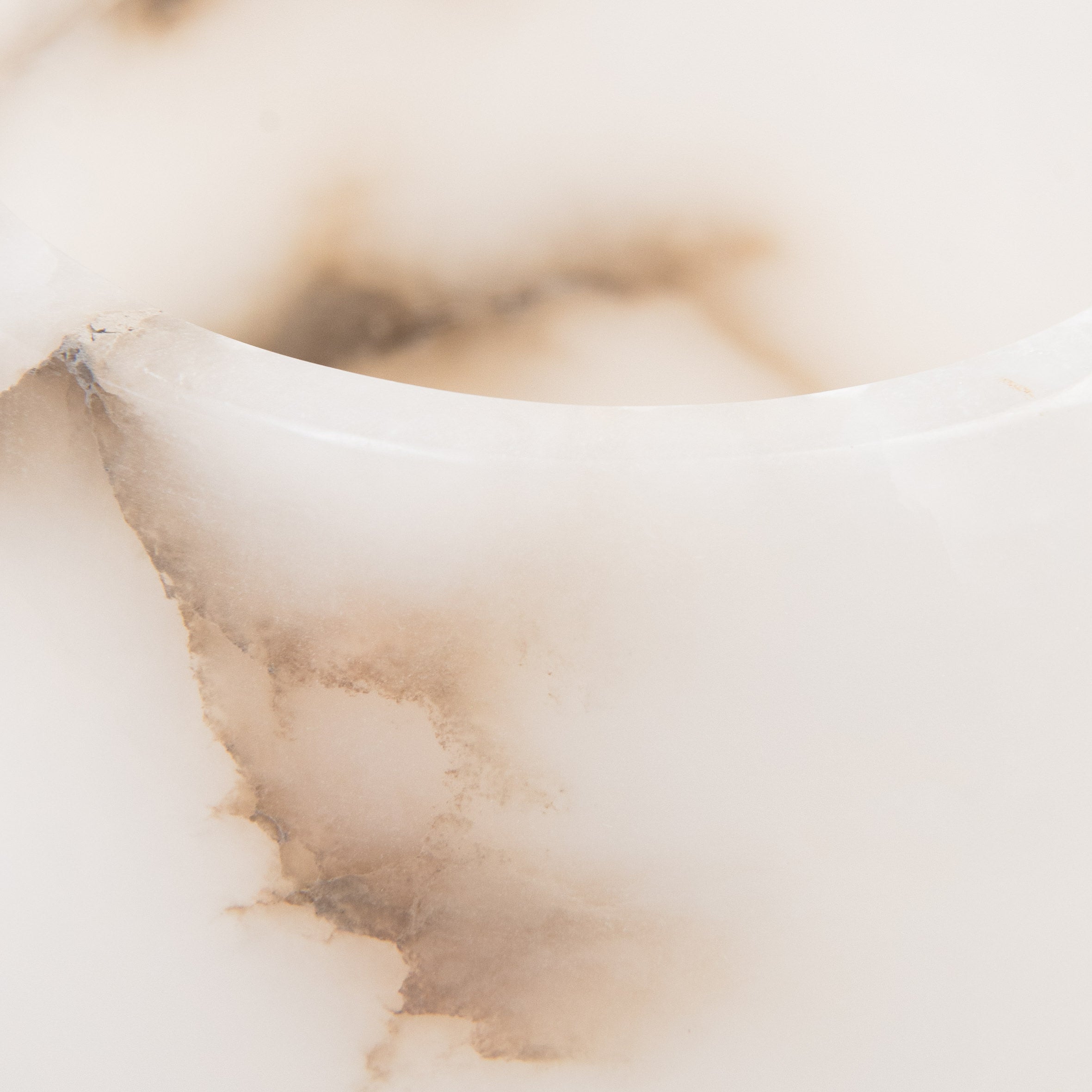 Close up of Alabaster Vase on a white background at Addison West