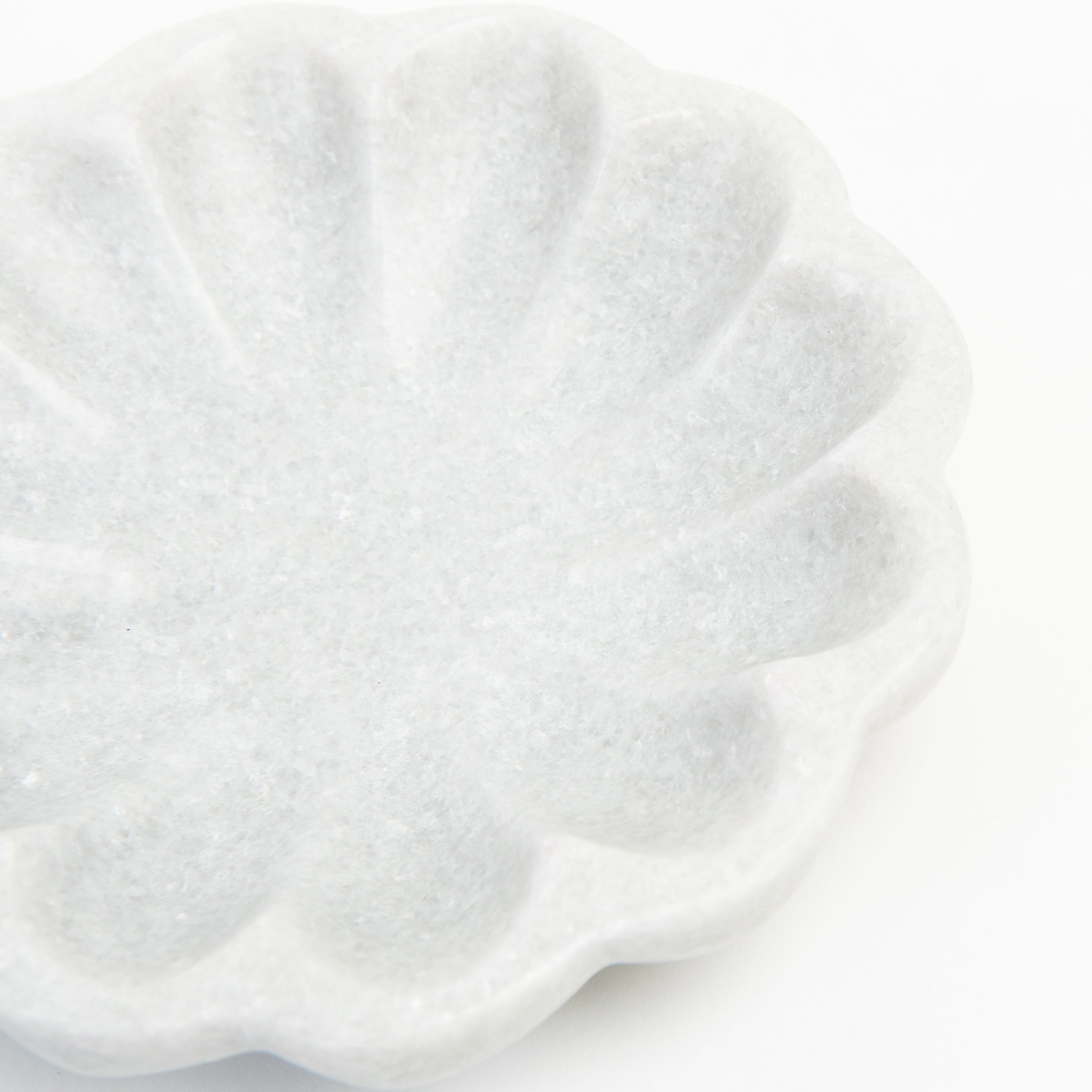 Flower Marble Dish on a white background at Addison West