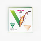 Hario V60 02 Paper Filters, Natural Unbleached on a white background at Addison West