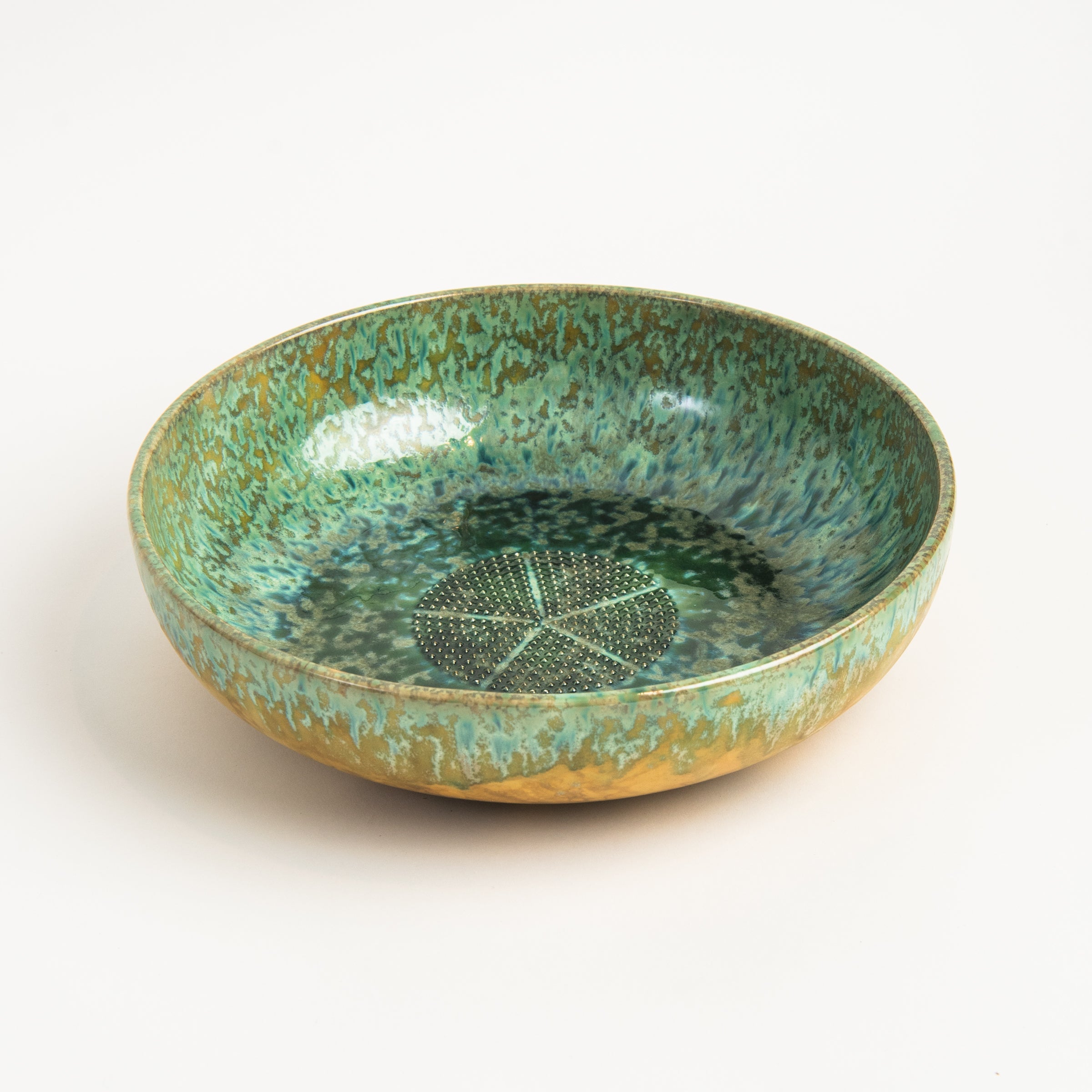 Stoneware Garlic Grater Bowl on a white background at Addison West