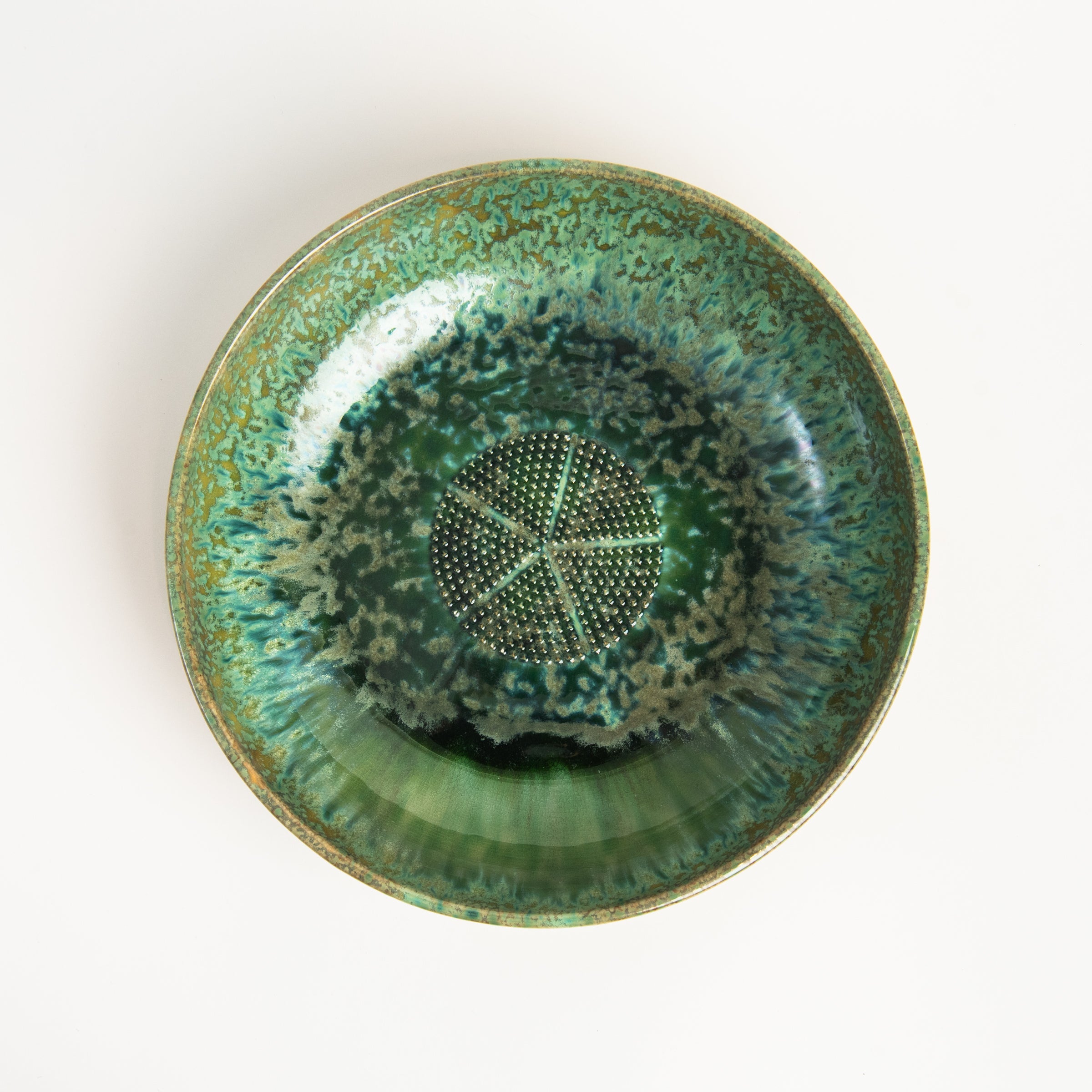 Stoneware Garlic Grater Bowl on a white background at Addison West