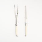 Laguiole Ivory Carving Set on a white background at Addison West