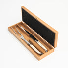 Laguiole Ivory Carving Set on a white background at Addison West