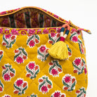 Quilted Voile Printed Pouch on a white background at Addison West