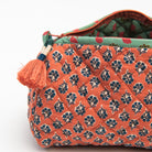 Quilted Voile Printed Pouch on a white background at Addison West