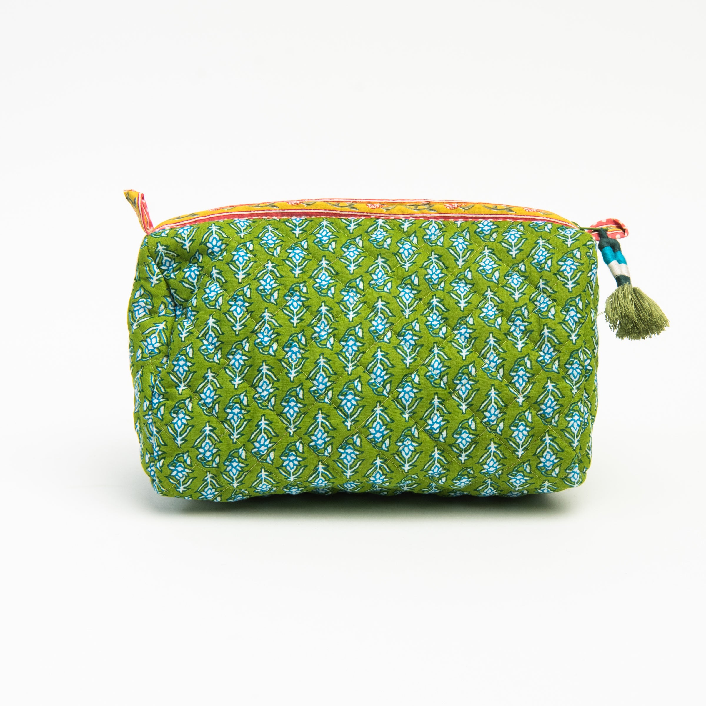 Quilted Voile Printed Pouch on a white background at Addison West