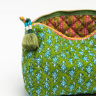 Quilted Voile Printed Pouch on a white background at Addison West