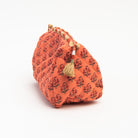 Quilted Voile Printed Pouch on a white background at Addison West