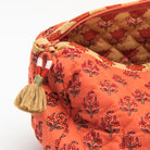 Quilted Voile Printed Pouch on a white background at Addison West