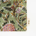 Block Print Pouch in Green on a white background at Addison West