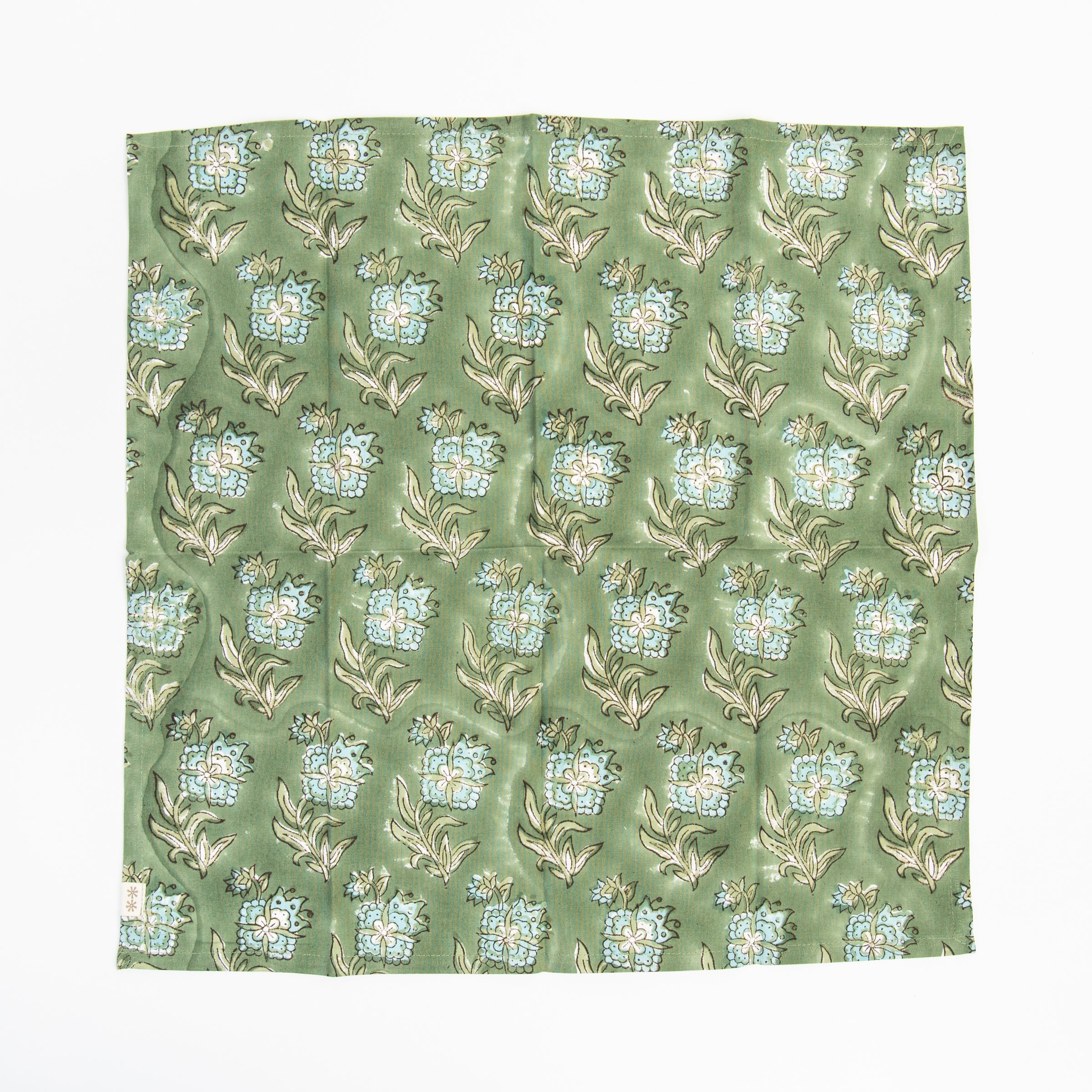 Elowen Block Print Napkins, Set of 4 on a white background at Addison West