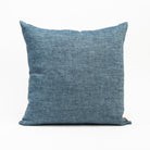 20" Linen Chambray Pillow in Denim on a white background at Addison West