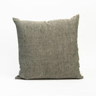 20" Linen Chambray Pillow in Green on a white background at Addison West