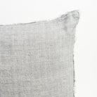 Lina Linen 24" Pillow in Grey on a white background at Addison West