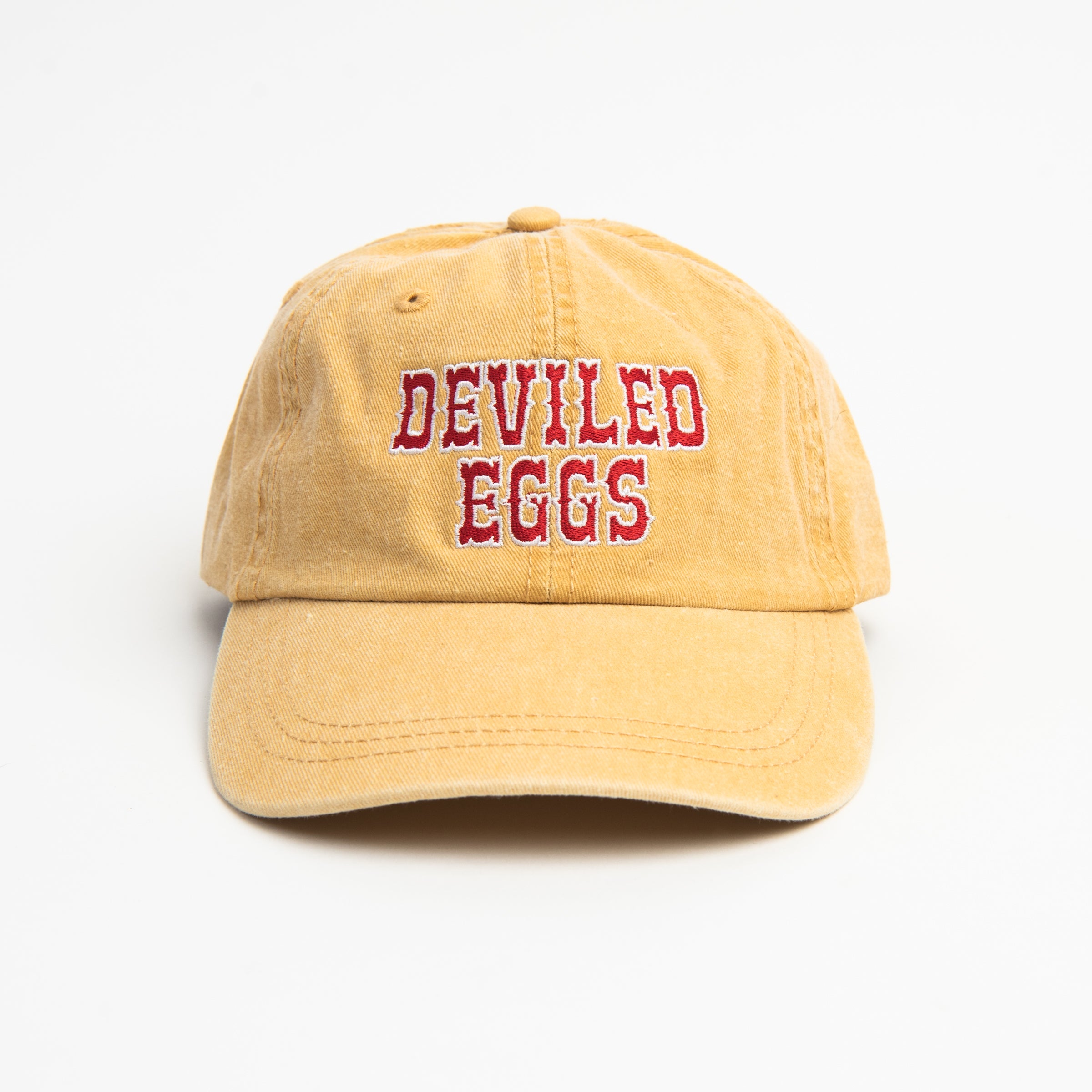 Deviled Eggs Baseball Hat on a white background at Addison West