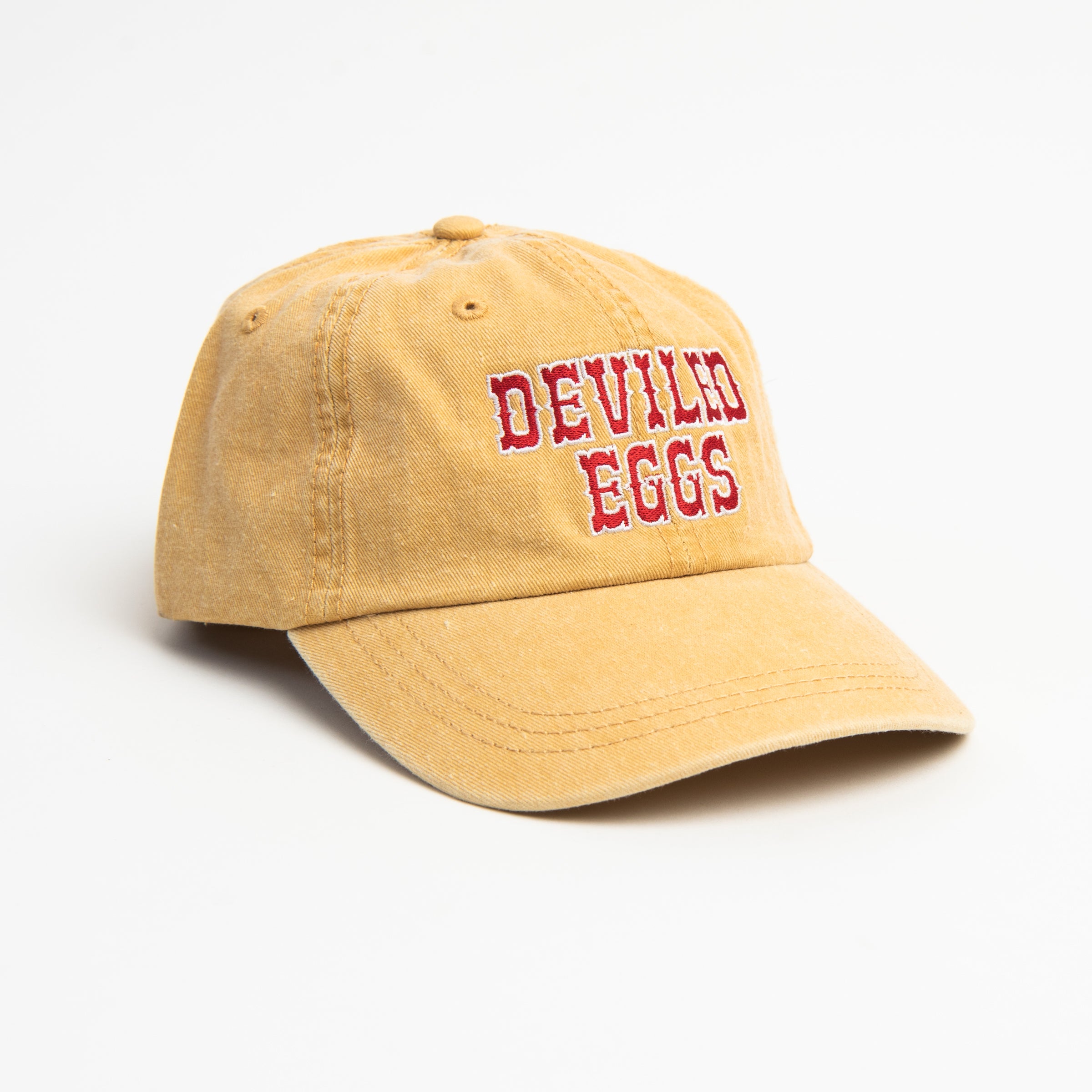Deviled Eggs Baseball Hat on a white background at Addison West