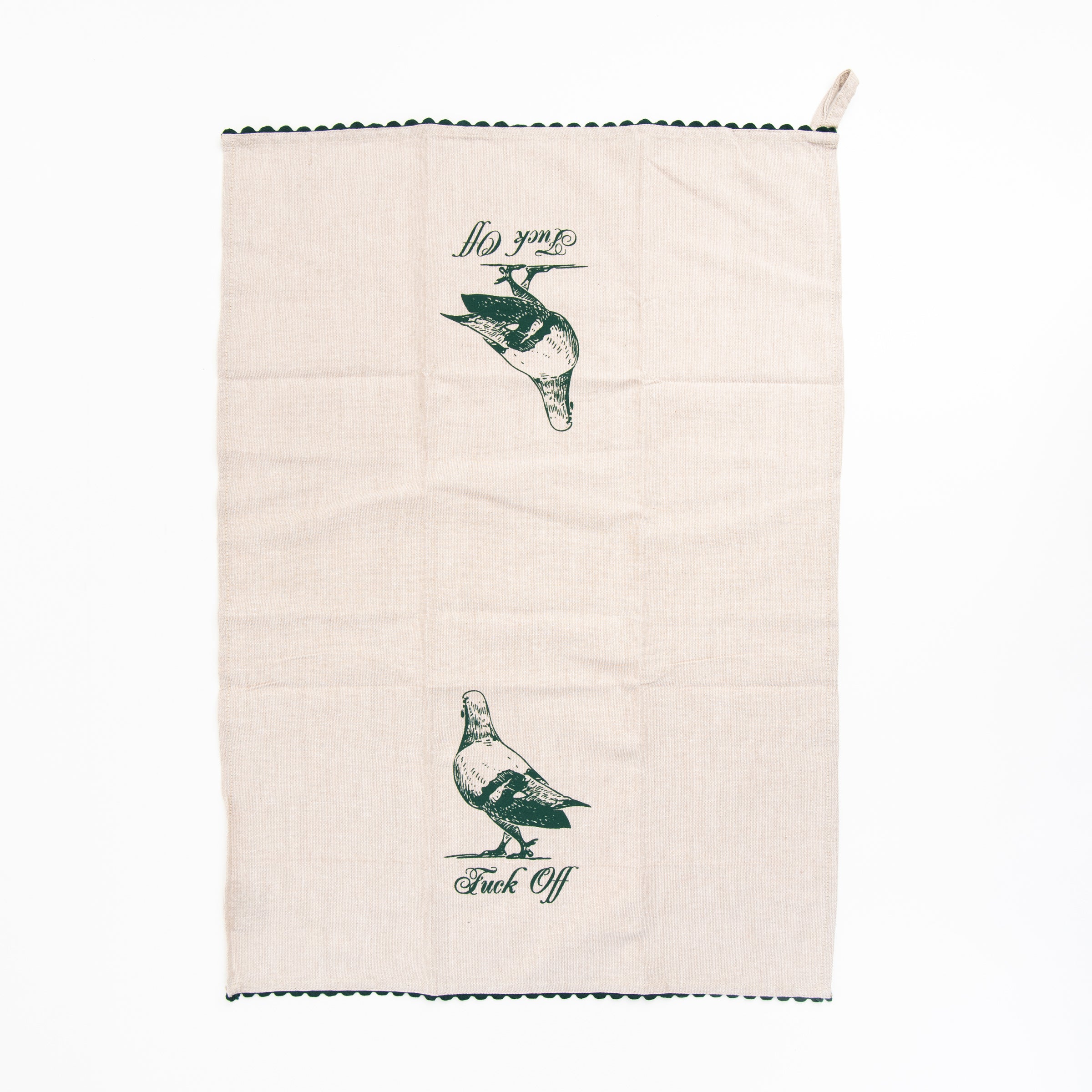 Fuck Off Tea Towel on a white background at Addison West