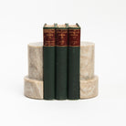 Marble Column Bookends on a white background at Addison West
