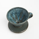 Lakeshore Grey Ceramic Pour Over Coffee Maker on a white background at Addison West