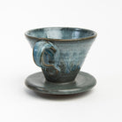 Lakeshore Grey Ceramic Pour Over Coffee Maker on a white background at Addison West
