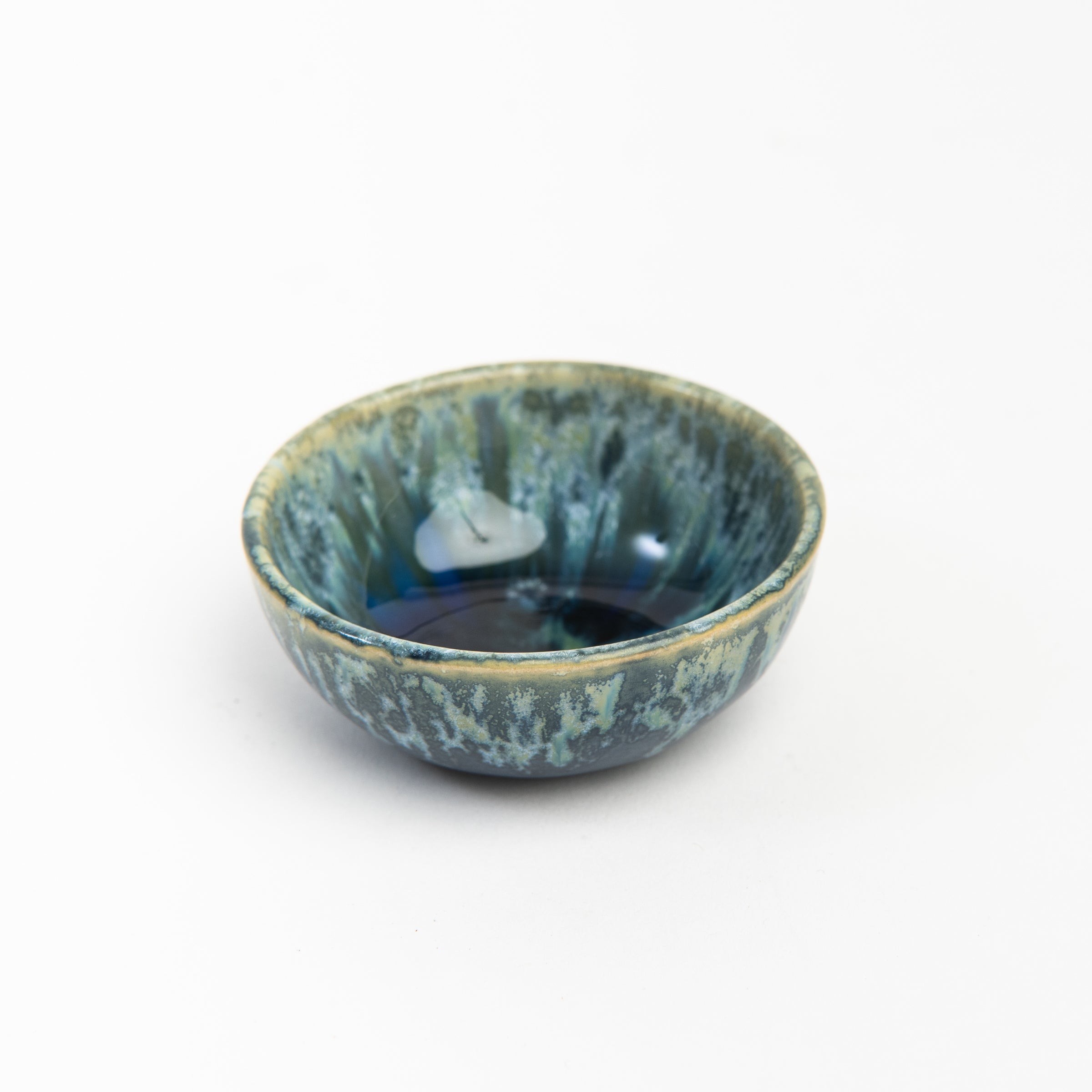 Crackle Glaze Stoneware Mini Bowl on a white background at Addison West
