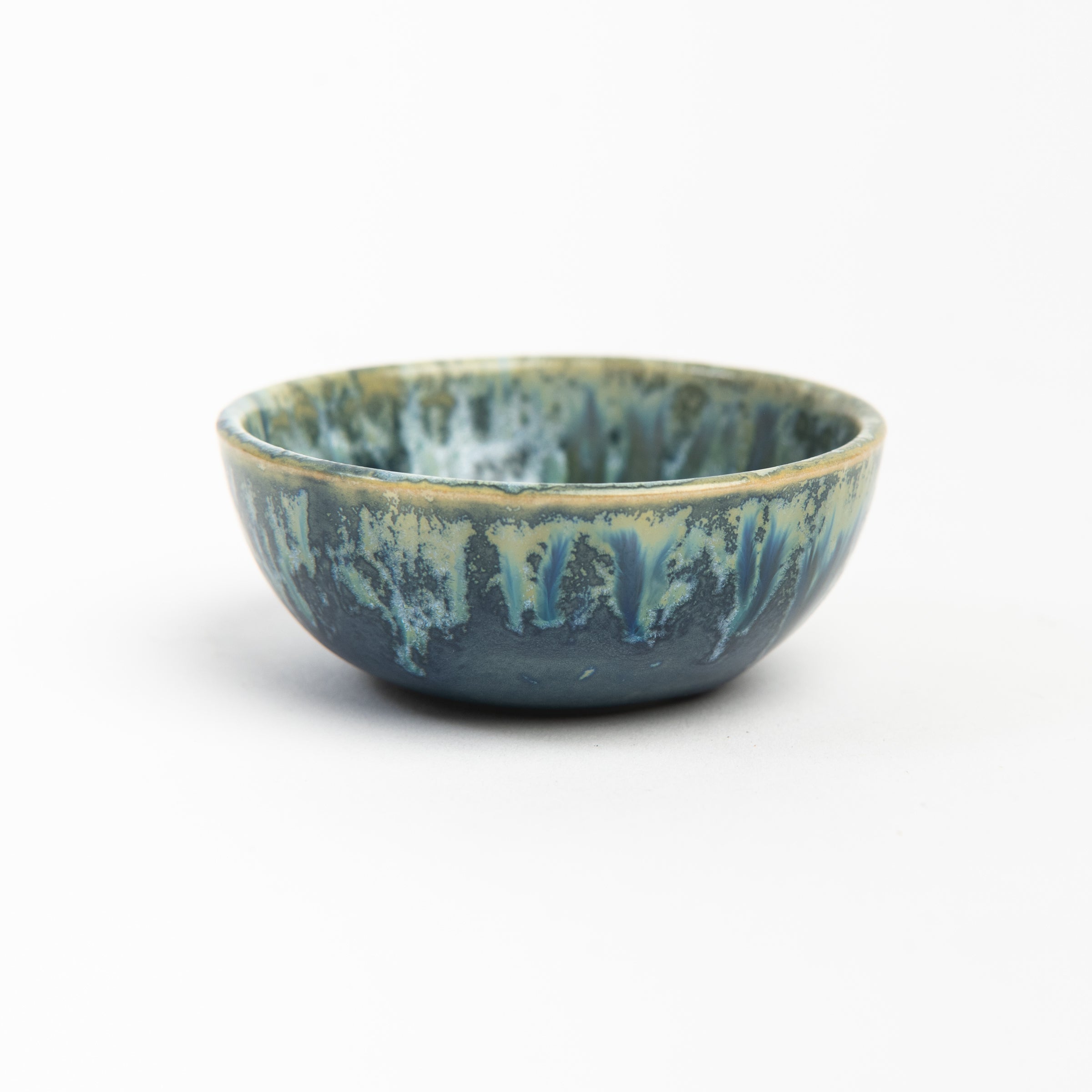 Crackle Glaze Stoneware Mini Bowl on a white background at Addison West