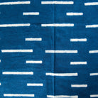Indigo Block Print Tablecloth, 60" x 104" on a table at Addison West