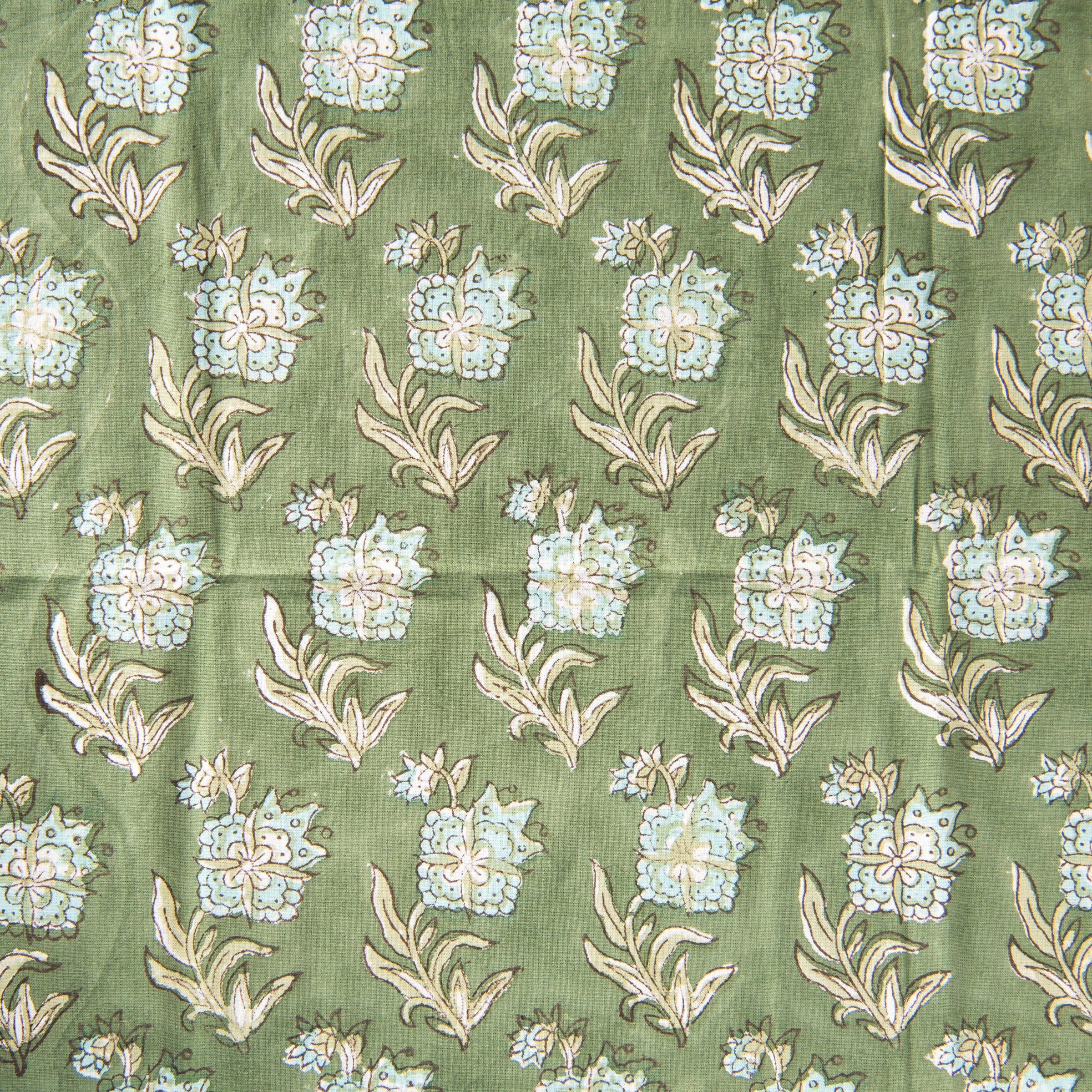 Elowen Block Print Tablecloth on a table at Addison West