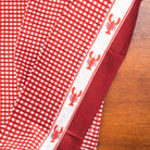 Lobster Blockprint Tablecloth, 60" x 90" on a table at Addison West