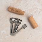French Oyster Forks, Set of 6 on a table at Addison West