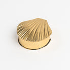 Antiqued Brass Sea Shell Trinket Box on a white background at Addison West