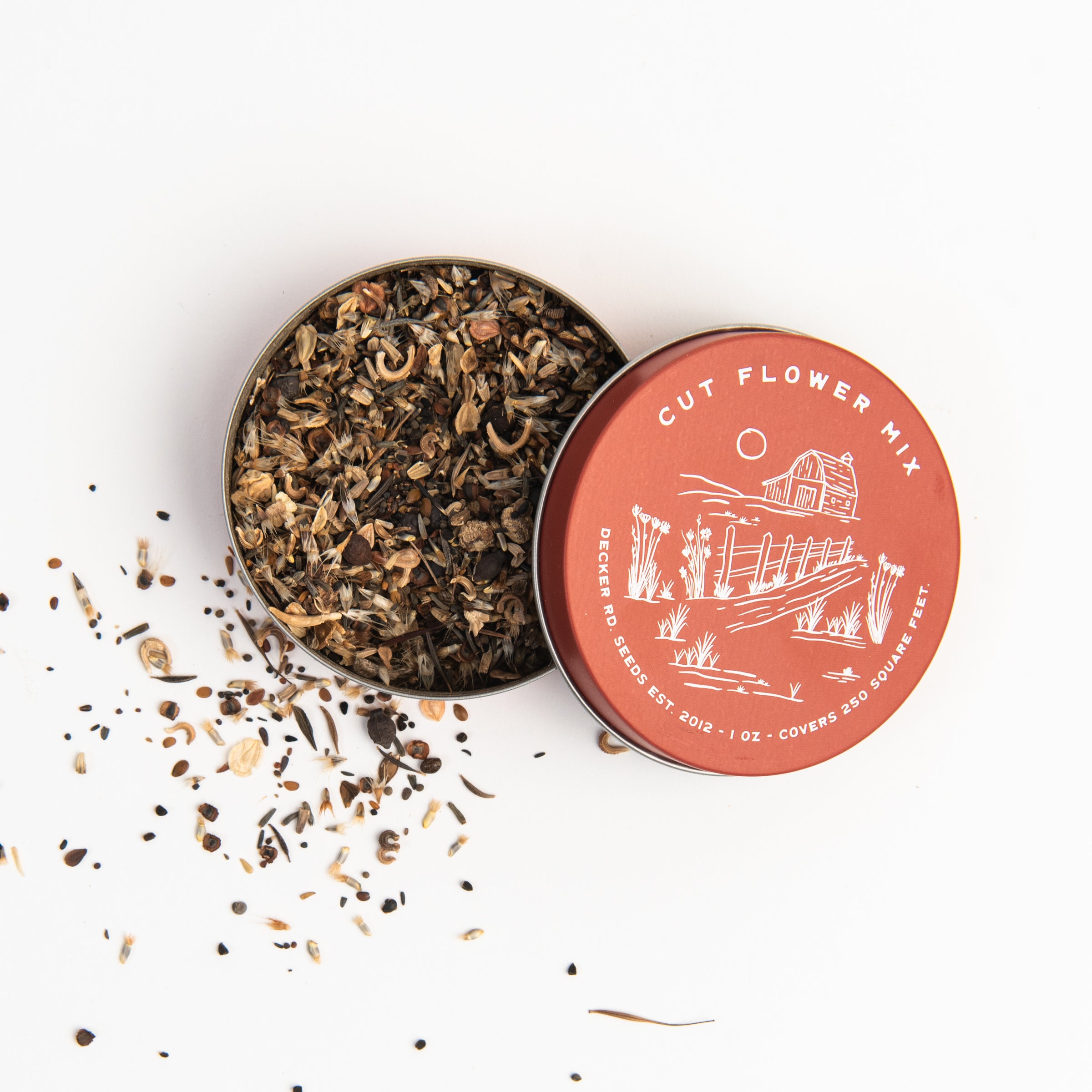 Wildflower Seeds 'Cut Flower Mix' Tin on a white background at Addison West
