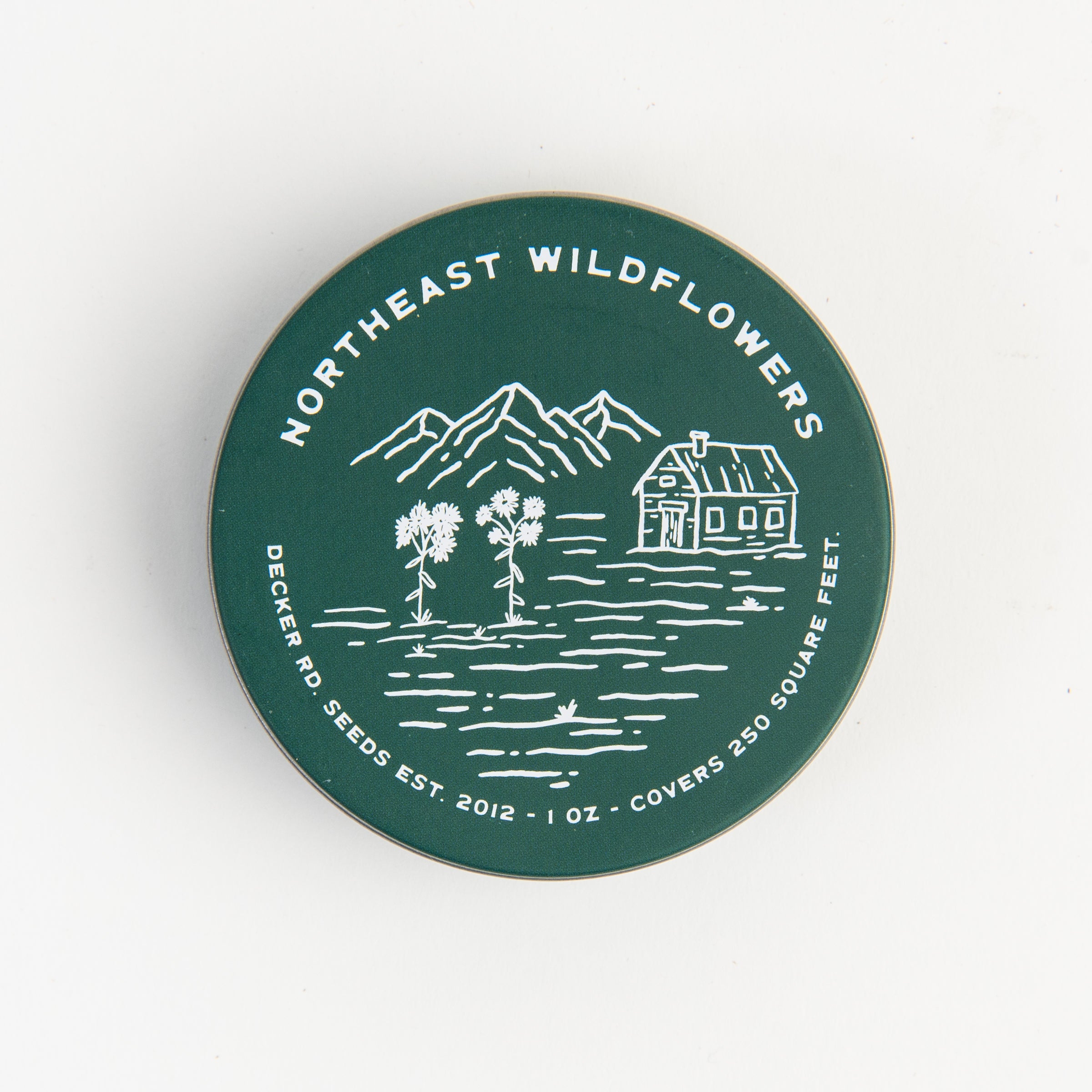 Wildflower Seeds 'Northeast Mix' Tin on a white background at Addison West