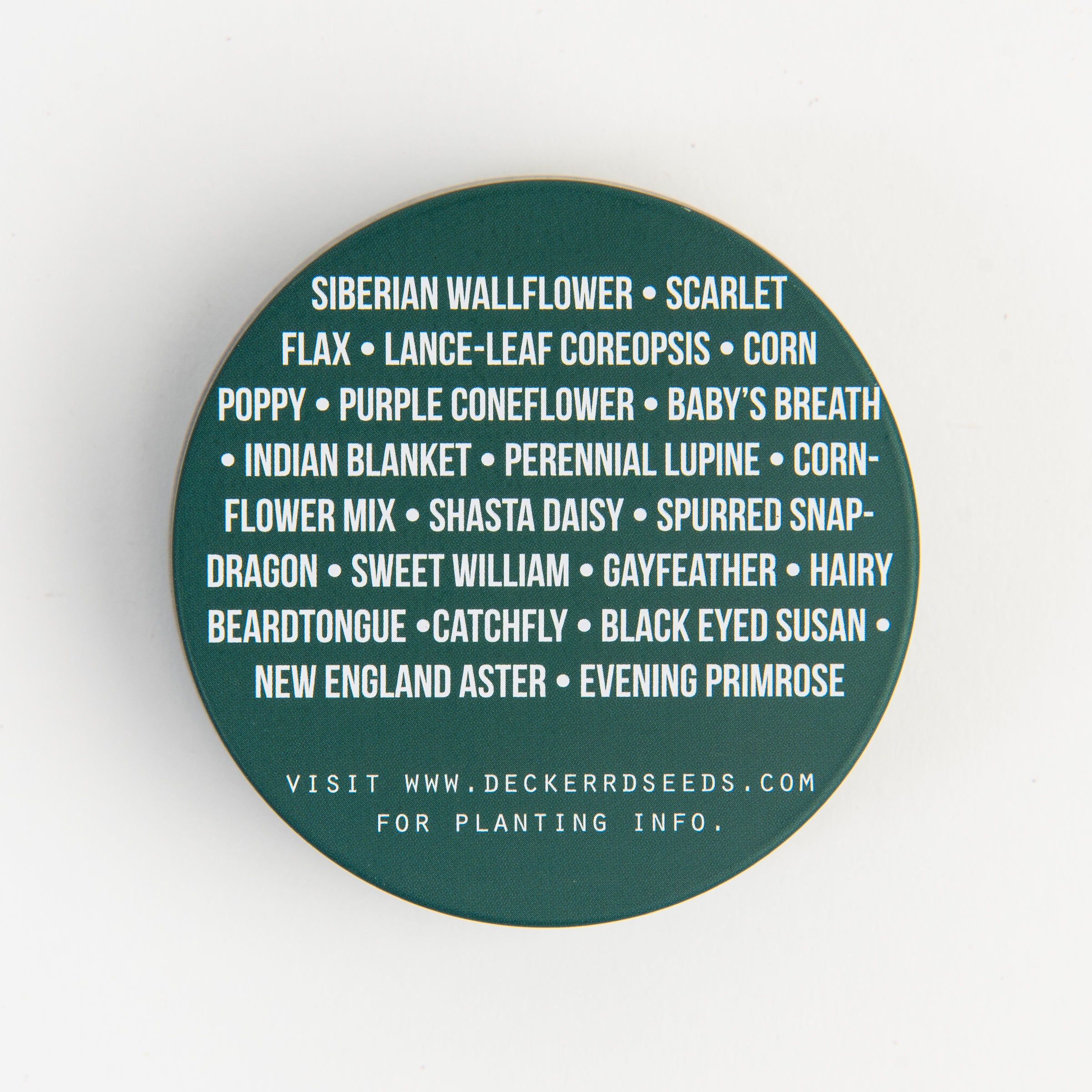 Wildflower Seeds 'Northeast Mix' Tin on a white background at Addison West