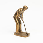 Vintage Brass Golfer on a white background at Addison West