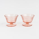 Vintage Depression Glass Footed Cups, Set of 2 on a white background at Addison West