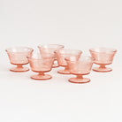 Vintage Depression Glass Footed Cups, Set of 2 on a white background at Addison West