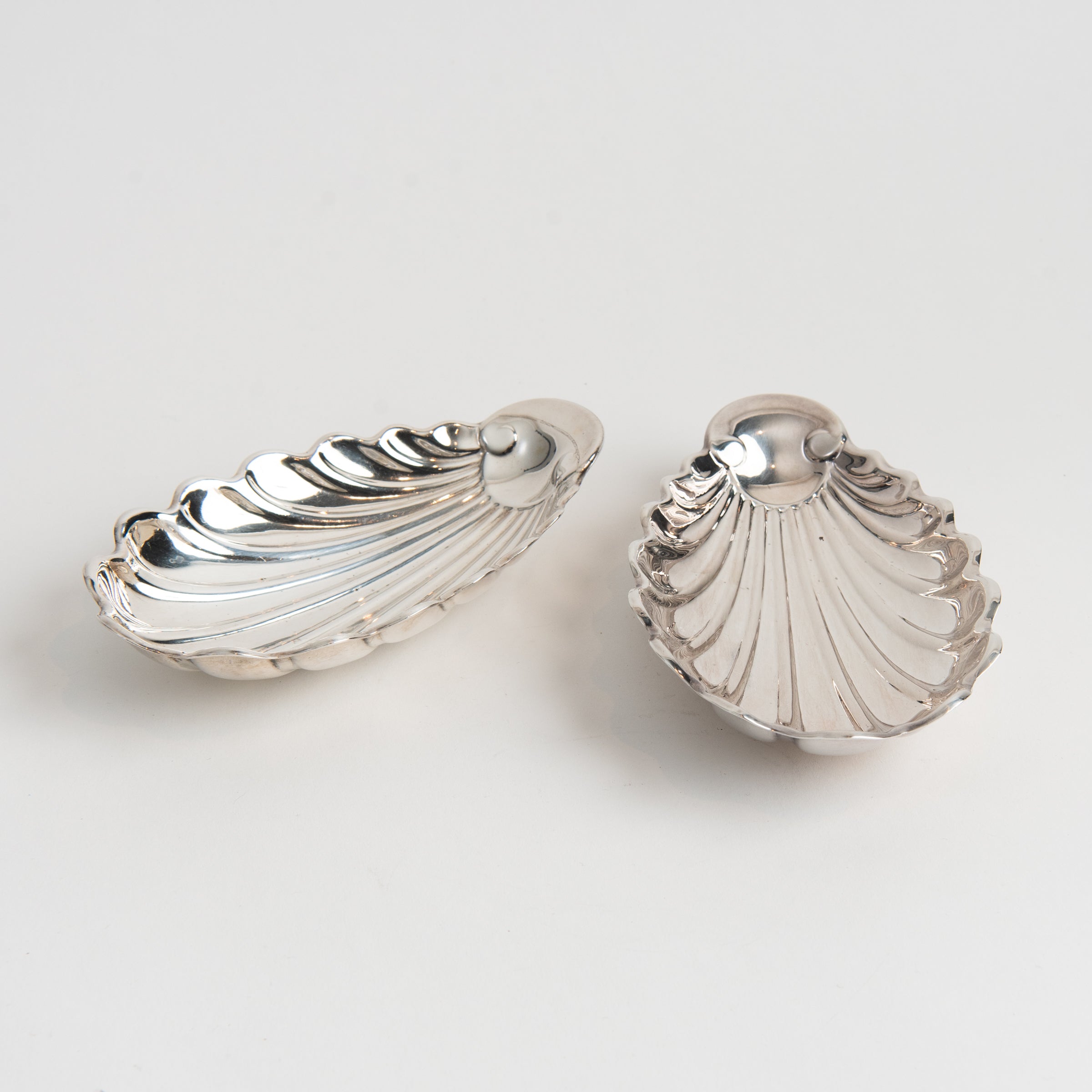 French Silver Shell Tray on a white background at Addison West