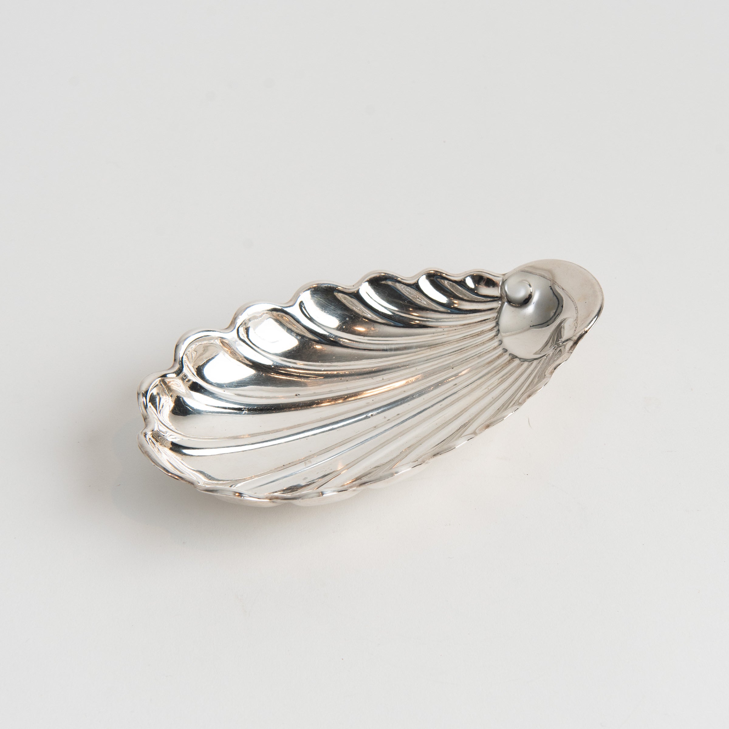 French Silver Shell Tray on a white background at Addison West