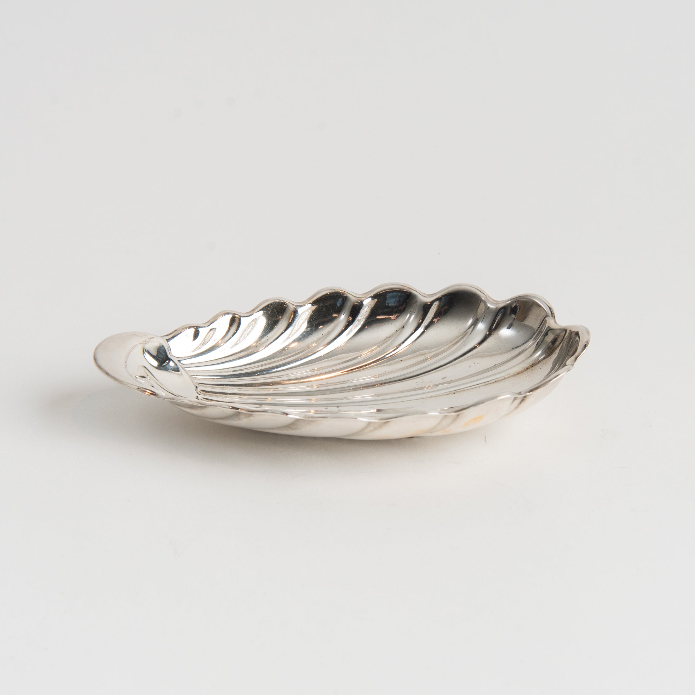 French Silver Shell Tray on a white background at Addison West