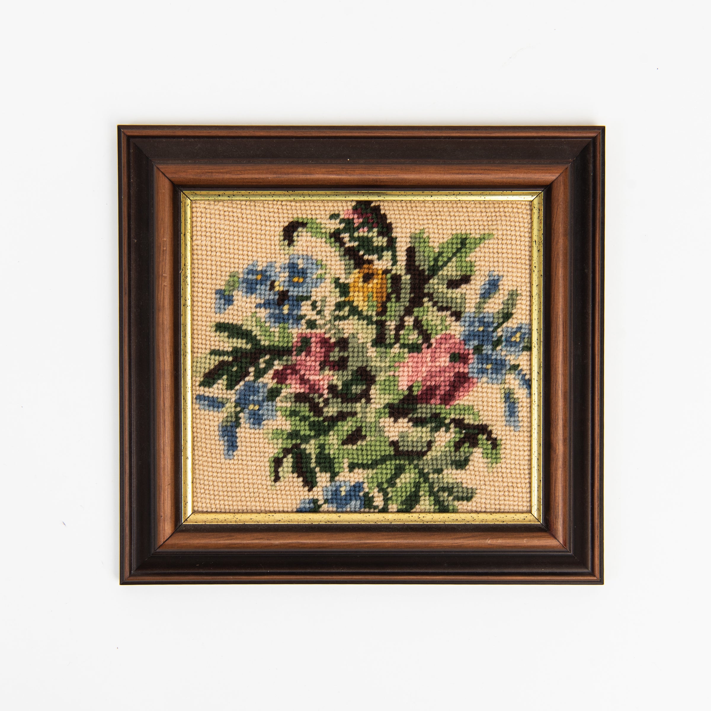 Vintage Needlepoint Wall Hanging on a white background at Addison West