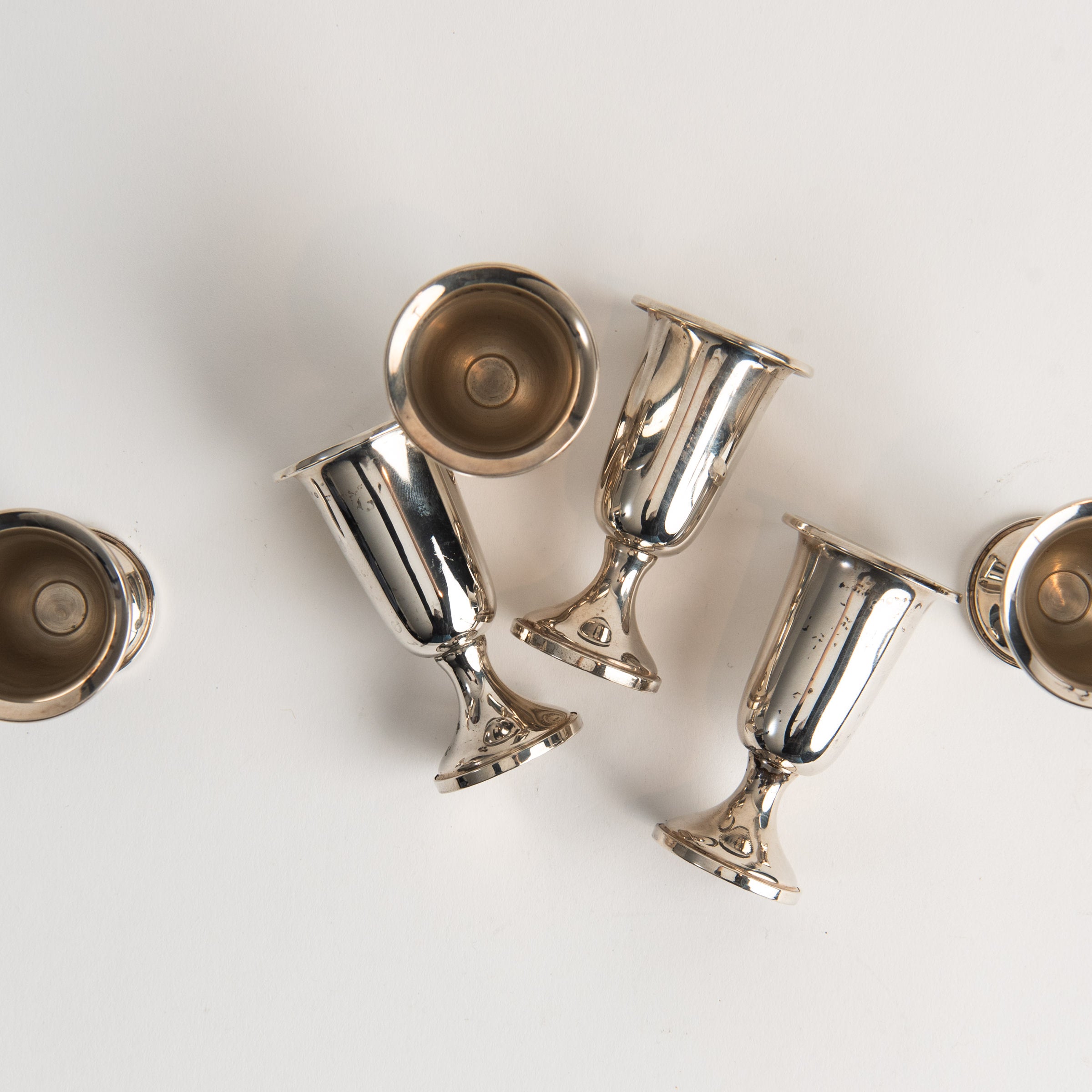 Vintage Towle Sterling Mini Goblets, Set of 2 on a white background at Addison West